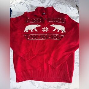 Chaps Polar Bear Ugly Christmas Holiday Sweater Sz Small - Size Tag Missing